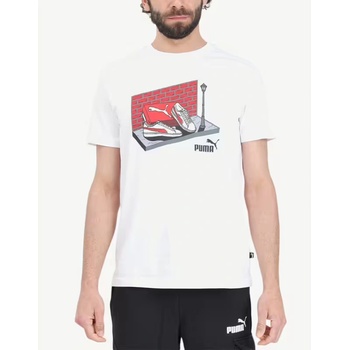PUMA Graphics Sneaker Box Tee White