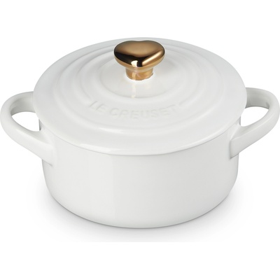 Le Creuset Съд за запичане и сервиране Mini Cocotte Heart 250 мл бял (81901100100303)