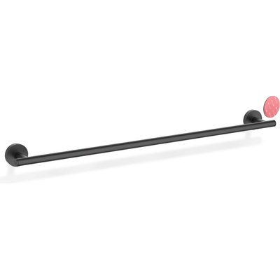 DECOR WALTHER Закачалка на релса за кърпи Basic самозалепващ се монтаж 65 см черен мат (0535260)