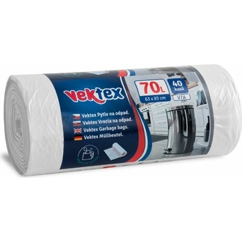 Vektex V7A Pytle na odpad 70 l 40 ks bílé 10 µm