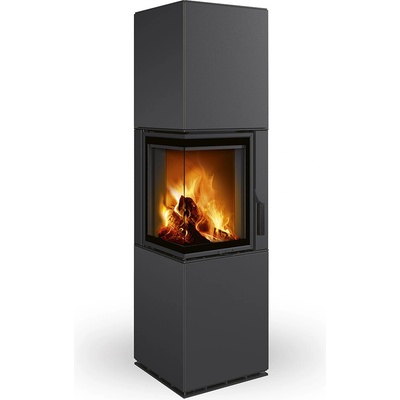 Romotop Designový krb HARMONY R HA Dělené sklo pravé provedení včetně akumulace MAMMOTH Plech