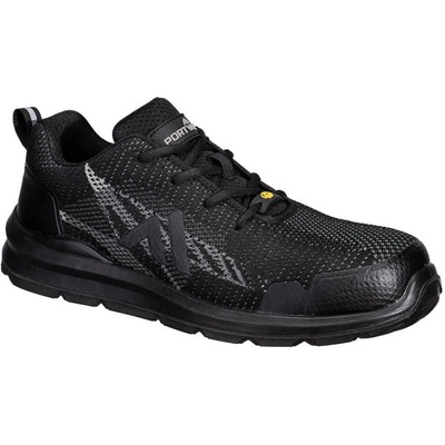 PORTWEST FC32 Composite Textile Trainer S1PS ESD SR FO polobotka Černá/šedá