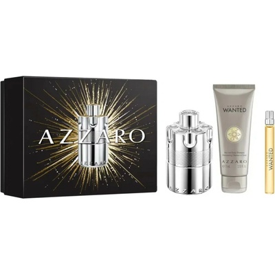 Azzaro Wanted Azzaro Wanted EDP 100 ml + Azzaro Wanted sprchový gél a šampón 2 v 1 75 ml + Azzaro Wanted EDP 10 ml