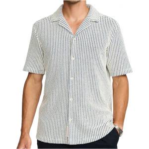 Revolution Мъжка риза с копчета Revolution Cuban Shirt Polyester S/S Shirt - Offwhite (033-3265-0211)