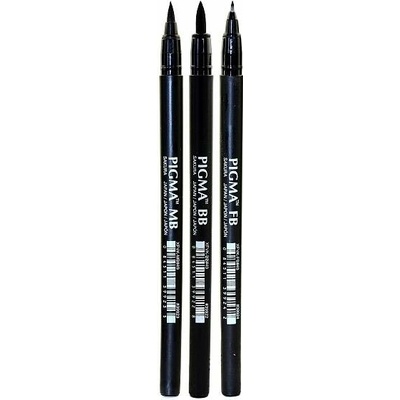 Fix štětcový Sakura PIGMA brush černý, černá BB Bolt Brush