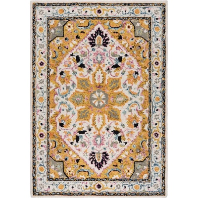 Flair Rugs Wool Loop Dahlia Yellow/Multi Žlutá