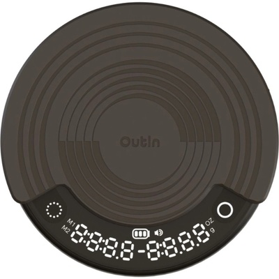 Outin Дигитална везна Outin Claro, Батерията 700mAh, Единици на измерване g и oz, 3 режима, Силиконова подложка, Твърд калъф, Черен (OTN Claro)