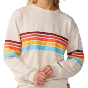 Rip Curl Дамски пуловер Rip Curl Women's Surf Revival Relaxed Crew Jumper - Oatmeal Marle (117-3999-0113)