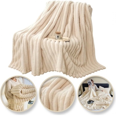 Ecarla polyester béžová Deka 180x200