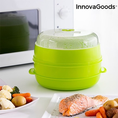 InnovaGoods Dvojitý Napařovač do Mikrovlnné Trouby Fresh – Zbozi.Blesk.cz