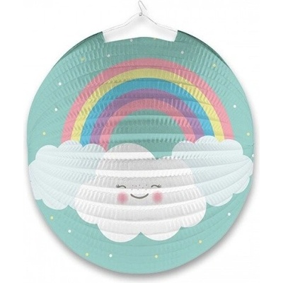 papier ový lampión Dúha & obláčik priemer 25 cm -