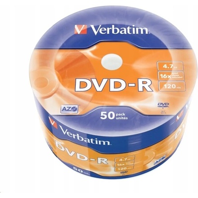 Verbatim DVD-R 4,7GB 16x, wrap, 50ks (43791) – Zbozi.Blesk.cz