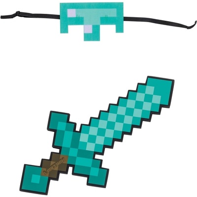 Teddies Minecraft - Diamantový meč pěnový - 43 cm
