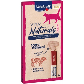Vitakraft Vita Naturals Liquid Snack s hovězím 20 x 15 g
