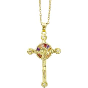 HARAHU Колие Golden Cross - Златен KP32651 (32651)
