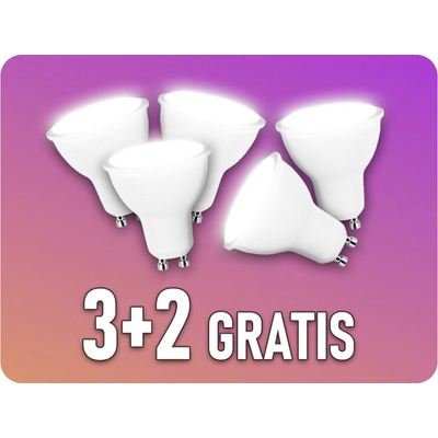 V-TAC LED ŽÁROVKA GU10 7,5W, 610LM, 38°, 3+2 neutrální bílá