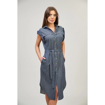 Image 1 of Radek's Collection Дамска спортно елегантна рокля в син цвят 72215-402