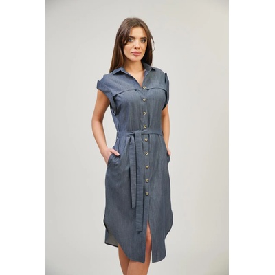 Radek's Collection Дамска спортно елегантна рокля в син цвят 72215-402