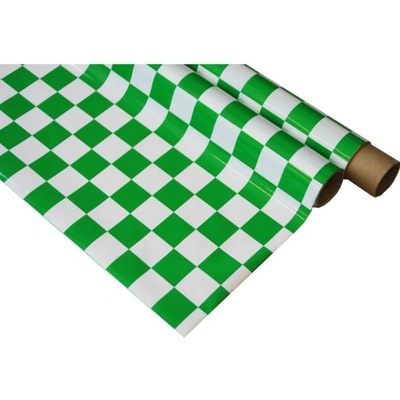 Super Flying Model IronOnFilm термотрансферно фолио карирано бяло/зелено 0.6x2m