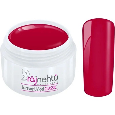 Ráj nehtů Barevný UV gel Classic Rose Red 5 ml