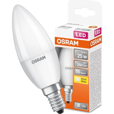 Osram LED žiarovka B25 FR 3,3 W/827 E14, teplá biela