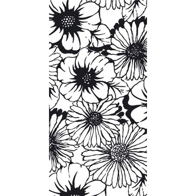 Dimex S-321 vliesová fototapeta na zeď Black flowers rozměry 110 x 220 cm