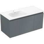 Mexen Rivel шкаф за баня 100 см с мивка Vela лява, 1S, 1D, обработена, графит (91A23-10047-3-BBFF66-W23L01)