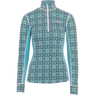 Kari Traa Дамско мериносово термобельо Kari Traa Women's Rose Half-Zip Merino base layer - Blue Lagoon - размер XXL (115-1317-2516)