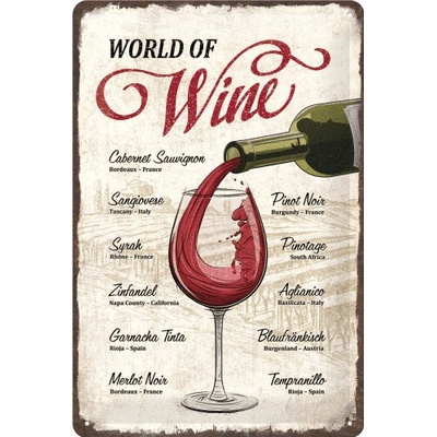 NOSTALGIC ART ceduľa 20x30 World of Wine