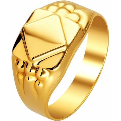 Zlaton Prsten žluté zlato s geometrickým motivem 000042305248