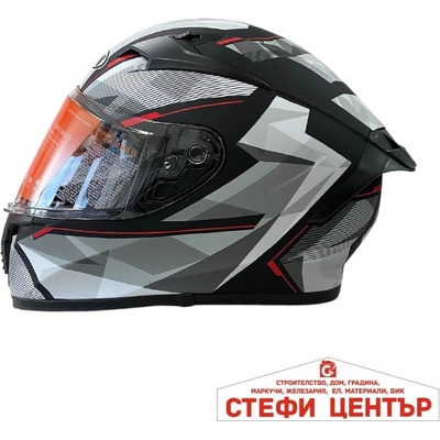 Paolo Каска за мотор 108 - размер S - Matt Black/Red (721367)