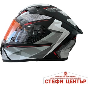 Paolo Каска за мотор 108 - размер S - Matt Black/Red (721367)