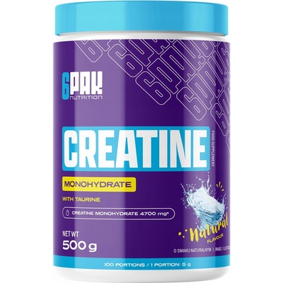 6Pak Nutrition Creatine Monohydrate + taurin 500 g