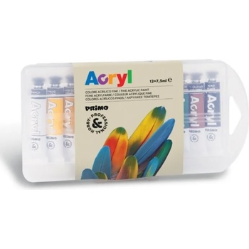 Primo Акрилни бои primo 12 цвята, 7, 5 мл