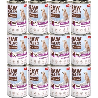 Vetexpert Raw Paleo Monoprotein Adult Jahňacie 12 x 400 g