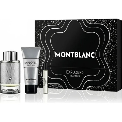 Mont Blanc Explorer Platinum Подаръчен комплект EDP 100 ml + душ гел 100 ml + EDP 7, 5 ml опция Star Triple-Line Cover