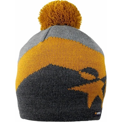 Warmpeace čiapka LUCKY iron/apricot/grey
