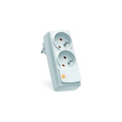 HSK Data Surge protection acar power strip 2 sockets white (W0268)