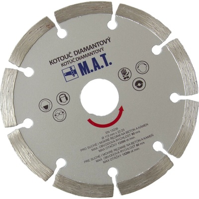 M.A.T Diamantový kotouč segmentový 125 x 22,2 mm 556863 – Zboží Mobilmania