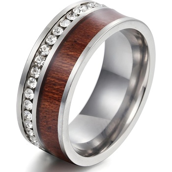 HARAHU Пръстен TR-17018 - Сребристо / Кафяво / 59mm KP17018 (TR-17018)