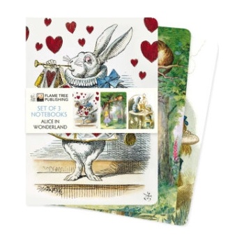 Flame Tree Publishing Alice in Wonderland Set of 3 Standard Notebooks | Flame Tree Publishing