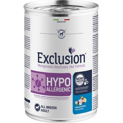 Exclusion Monoprotein Vet Diet Hypoallergenic All Breeds ryby brambory 400 g