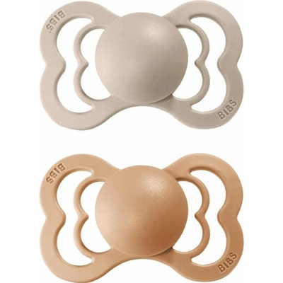 Bibs Supreme symetrické cumlíky silikon 2ks Vanilla / Peach
