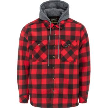 Gelert Поларено яке Gelert Men's Sherpa Fleece Long Sleeve Button-Up Sherpa Jacket - Black/Red