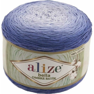 Alize příze Bella Ombre batik 7407 odstíny modré