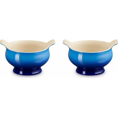 Misky na bujón Le Creuset kameninové hluboká modrá 600 ml 2 ks