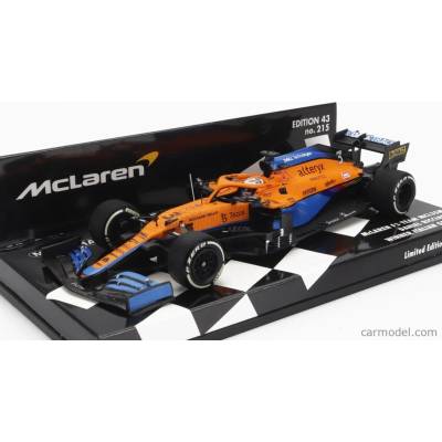 Minichamps Mclaren F1 Mcl35l Mercedes M12 Eq Power+ Team Mclaren N 3 Winner Italy Gp 2021 Daniel Ricciardo Oranžová svetlo modrá 1:43