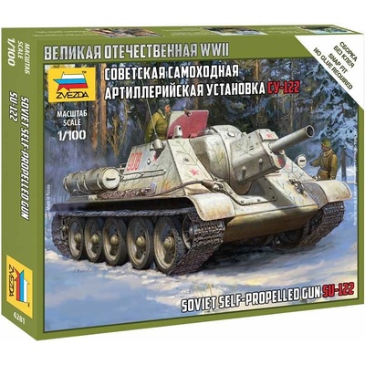 Zvezda Soviet Self Propelled Gun SU 122 1:100