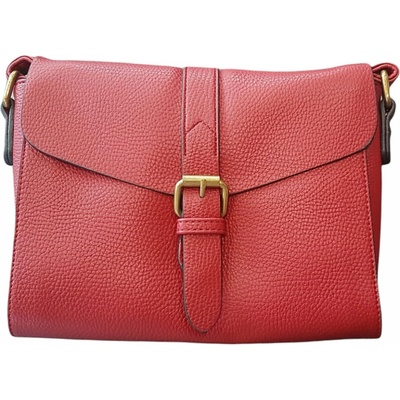 Flora & Co crossbody kabelka s přezkou vínová F 2524 ROUGE FONCEE