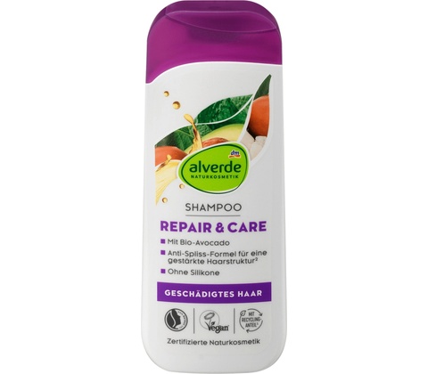 Alverde Naturkosmetik Shampoo na vlasy bio avokádo & bio bambucké máslo 200 ml